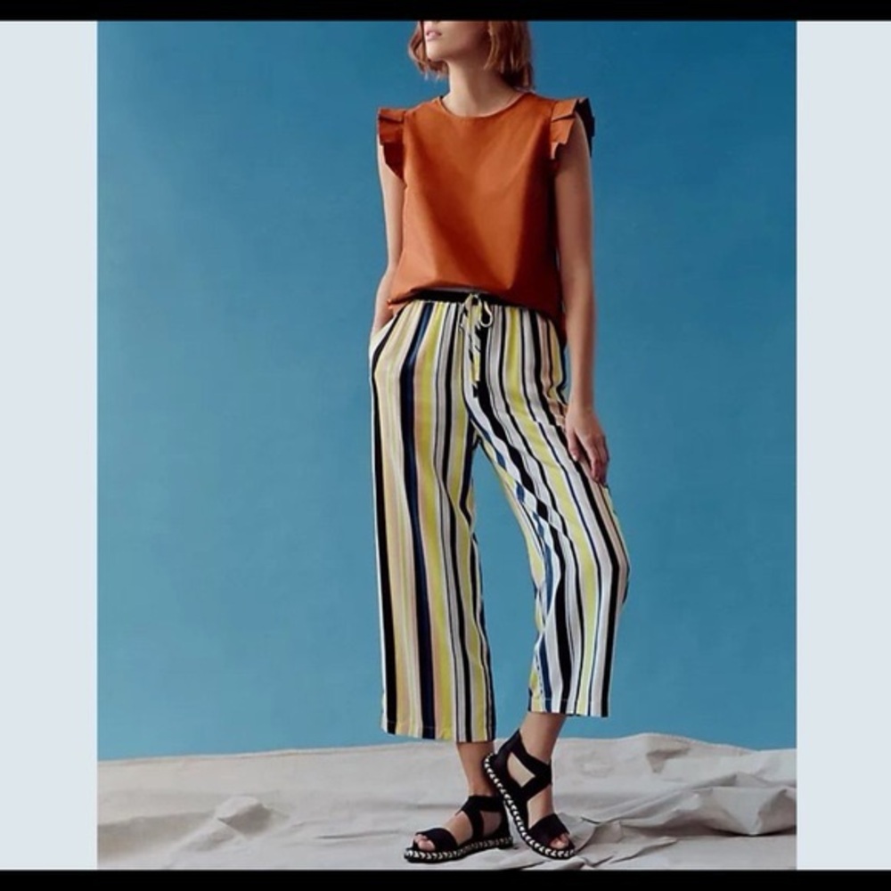 Peter Som Vibrant Striped Cropped Pants